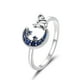 thumbnail image 1 of Anillo gato luna ajustable plata 925, 1 of 3