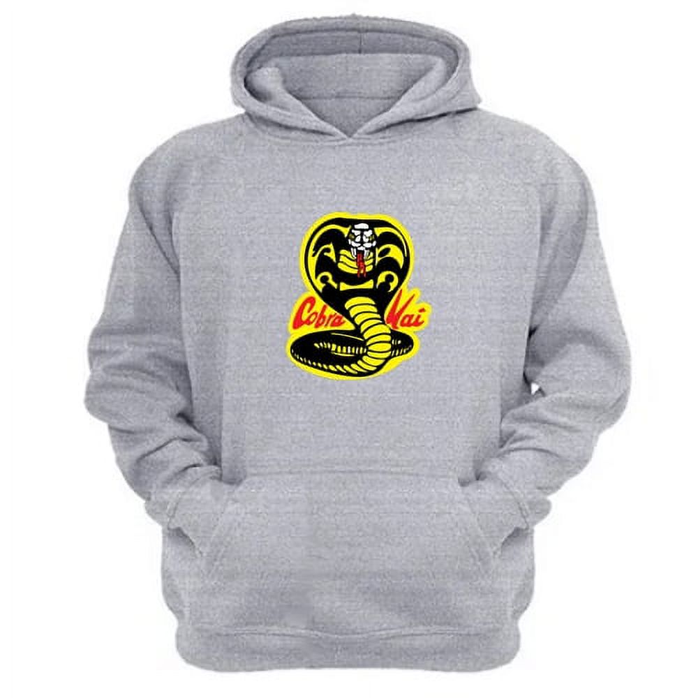 Genérico - Polerón Canguro Cobra Kai Gris Claro Talla M Unisex