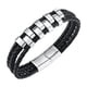 thumbnail image 3 of Pulsera Trenzada Regalo Punk Rock Tribal Brazalete Para Hombres Mujeres Novio Color Acero, 3 of 3