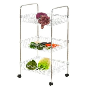 Prochef - Carro Organizador Multiuso Acero Cromado 3 Canastos. 120 Kg