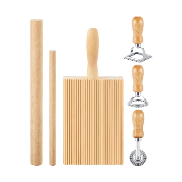 Herramienta De Fabricación De Pastas Rolling Pin Rolling Gnocchi HABOR DE PASTA PARA REGALOS DIY CASA 6 Piezas