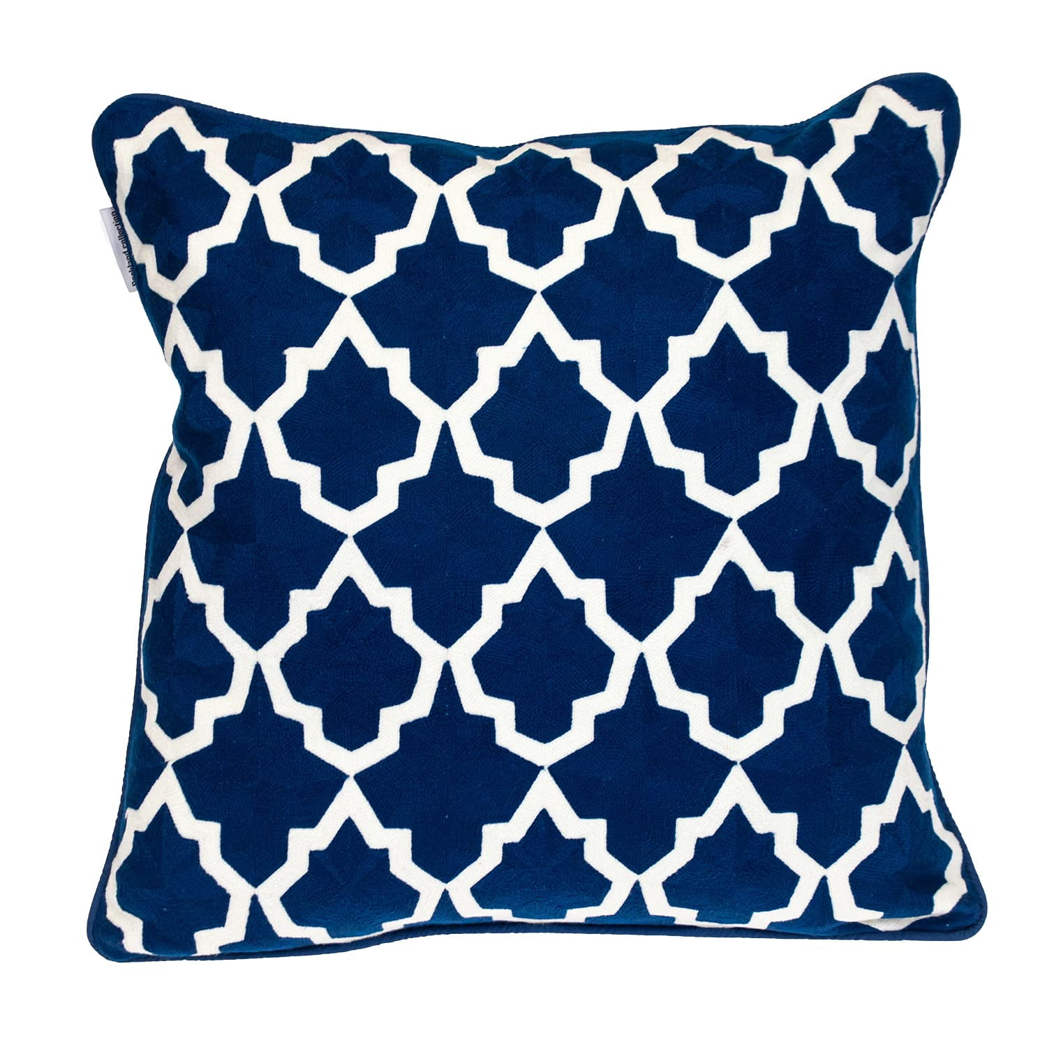 Parkland Collection - Almohada Cuadrada Geométrica Azul 50x50 Cm De La Colección Parkland
