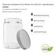 thumbnail image 4 of CLEARVIEW CONTAINERS Frascos de Almacenamiento de Plástico con Tapa a Prueba de Fugas, Libre de BPA, Solo Lavado a Mano (Frasco de 32 oz, Pack de 6), 4 of 6