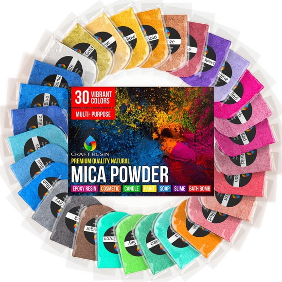 Set de Polvo de Mica para Resina Artesanal – 30 colores – 150 g