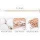 thumbnail image 2 of 400 hisopos de algodón de 4 pulgadas con punta puntiaguda, de precisión para microblading, para maquillaje, cosméticos y limpieza de uñas., 2 of 7