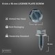 thumbnail image 2 of Tornillos para placa de matrícula - Cabeza hexagonal ranurada - Métrico - 6 mm x 16 mm - Para vehículos (100 unidades por paquete), 2 of 9