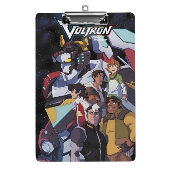Voltron: Defensor Legendario Portapapeles de acrílico A4, tamaño carta estándar, carpeta con clip 31.8x 21.5CM para estudiantes, profesores y oficina