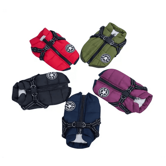 Parka Chaqueta Impermeable Perro Talla L Negro