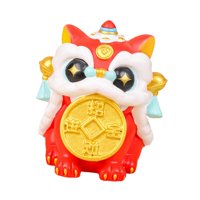 Bothyi - Colecciones De Figuras En Miniatura Decoración De Entrada Estatua De León Chino Pequeña Roja