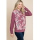 thumbnail image 3 of Sudadera con Capucha en Contraste con Estampado Floral, Ajuste Relajado y Detalle de Puños., 3 of 4