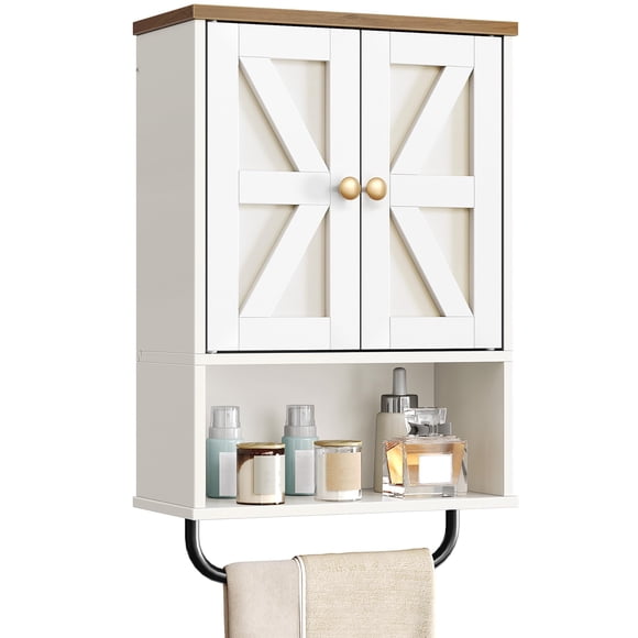 Armario de pared CHOEZON Bathroom Medicine blanco/nogal