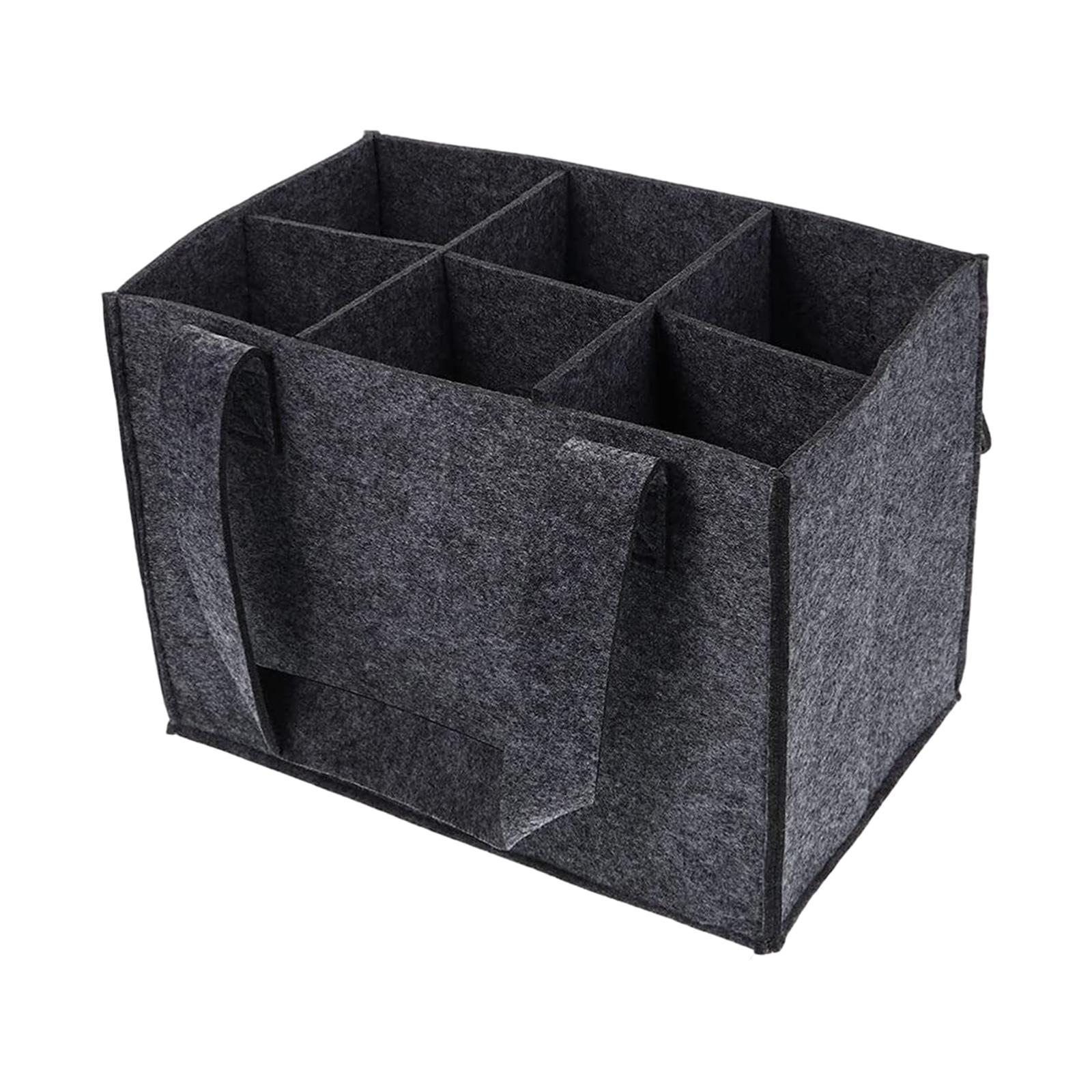 Magideal - Bolsa De Almacenamiento Navideña De , Bolso Organizador Con Asa, Cesta De Vino, Portador De Vino Reutilizable Para Botellas De Champán, , Gris