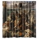 thumbnail image 1 of Cortina de ducha de la antigua guerra británica, juego de cortinas de baño con ganchos, tamaño 60 x 72 pulgadas, 1 of 3