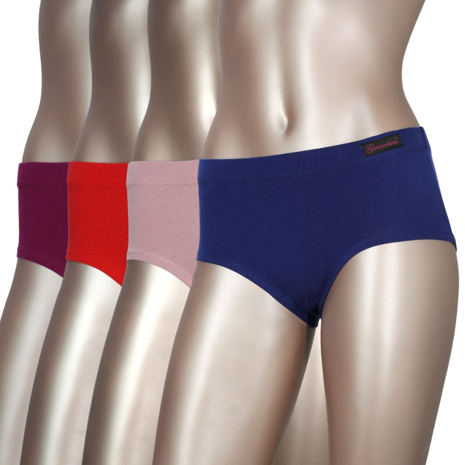 Giovacchino - Pack De 4 Calzon Pantaleta Algodon Mujer