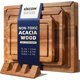 thumbnail image 1 of Kikcoin Food Safe Acacia Wood Cutting Board Set, Reversible, 1 of 3