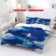 thumbnail image 1 of 3pcs Dreamy Sky Airplane & Golden Tail Art Illustration Theme Bedding Set Duvet Cover and Pillowcases, 1 of 5