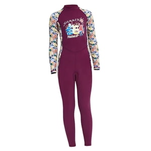 Ioensy - Trajes De Neopreno Para Niños Protección Uv Cuerpo Completo Traje De Baño De Verano De Una Pieza Púrpura M