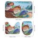 thumbnail image 3 of Hechizado-theme 4-Piece Shower Curtain Set with Rugs, Waterproof Bathroom Decor Set Includes Bath Mat, U-Shaped Rug, Toilet Lid Cover and Curtain with Hooks, 3 of 6