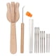 thumbnail image 3 of Kit Que Se Avecina Mango Hogar De Madera Antiguo Plegable Rebordear Tejer, 3 of 5