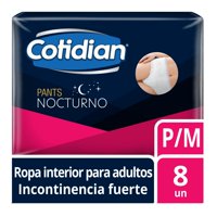 Pants Nocturnos Cotidian Incontinencia Fuerte 8 Un P/M