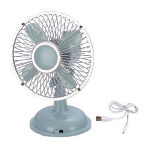 Magideal - Mini Ventilador De Escritorio Ventiladores De Cabeza Móvil 2 Velocidades Interior Silencioso Compacto Pequeño Ventilador De Refrigeración Ventilador P Azul Claro