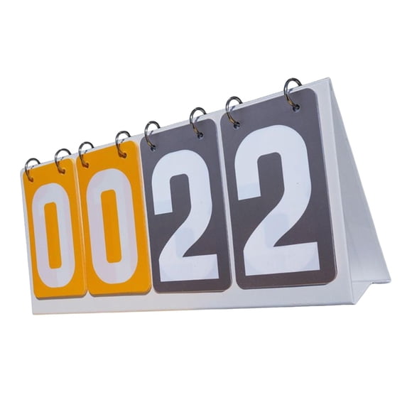 4 Dígitos Flip Score Board Juego Grande Para Pelota De Tenis Baloncesto Voleibol Amarillo Gris