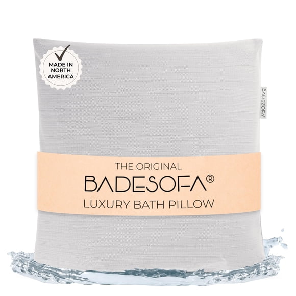 Almohada de baño BADESOFA Luxury antideslizante y lavable, gris