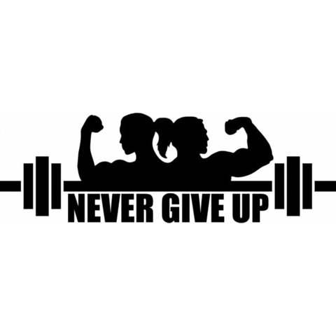 Rienda Libre Graphics - Decomural Never Give Up Sports Ws-42915