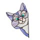 thumbnail image 4 of Gato Que Mira A Escondidas Vidrieras Suncatcher Amante Regalo Vitral Colgante, 4 of 5
