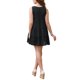 thumbnail image 3 of Vestido de Cuadros INSPIRE CHIC para Mujeres Vestido de Verano Sin Mangas Cuadros Fluidos con Vuelo en Capas Corto S Negro, 3 of 6