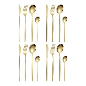 Bothyi - Juego De Cubiertos De Cocina Cubiertos Multiusos Para Vacaciones Diarias Año Nuevo Chino Dorado 16 Piezas
