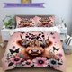 thumbnail image 1 of Bedding Featuring a Cow And Flower Design Including 1 Cover And 2 Pillowcases This Printed Bedding Is Soft And Comfortable Ideal for Use in Bedrooms And Guest R, 1 of 1