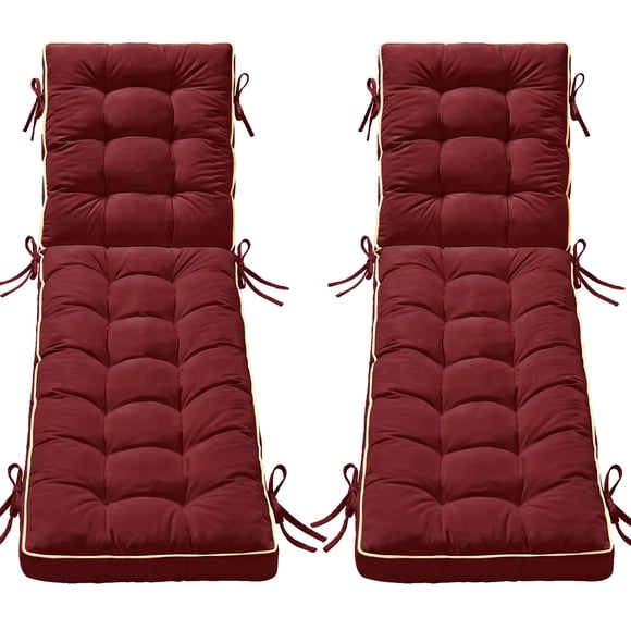 Cojín plegable para chaise lounge AMCATON 80 x 66 cm, paquete de 2, rojo