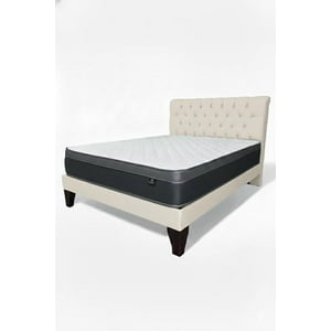 Vitelio - Cama King Plazas (Color) Europea Incluye Base+Respaldo+Colchon