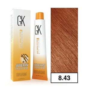 Gkhair - - Tintura Cream Color Permanente Vegana 100Ml + Oxidante - 8.43 Rubio Claro Cobre Dorado