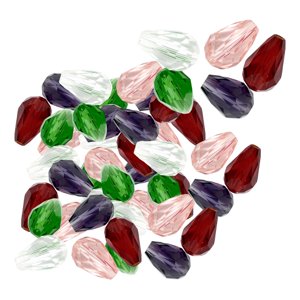 Magideal - 5 Piezas De Múltiples, De Vidrio Facetadas, Surtido De Espaciadoras Para Manualidades De Abalorios, Collares Para Adultos