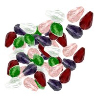 Magideal - 5 Piezas De Múltiples, De Vidrio Facetadas, Surtido De Espaciadoras Para Manualidades De Abalorios, Collares Para Adultos