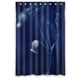 thumbnail image 1 of Cortina de ducha azul para baño con ganchos, tamaño 48 x 72 pulgadas, 1 of 3