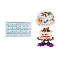 Genérico - Set 26 Moldes Fondant Cortador Con Pulsador Letras Minuscula
