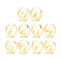 Bothyi - Tarjetas De Número De Mesa Tarjetas De Asiento Para Decoración De Fiesta De Banquete Celebración 10 Uds Aureate