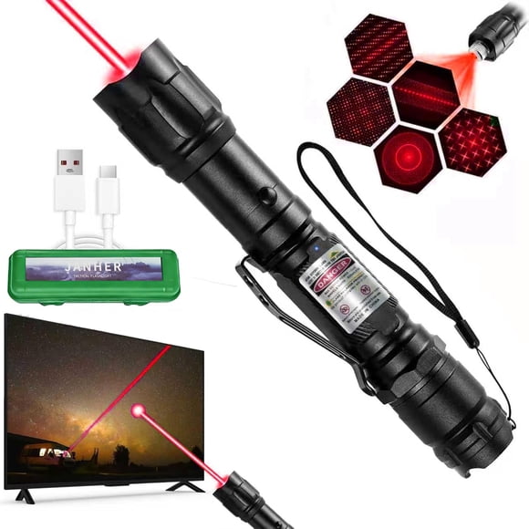 Puntero láser JANHER rojo recargable táctico USB