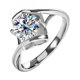 thumbnail image 1 of Anillos de Moissanita de Oro Blanco de 18K de 1 Uds para Mujer Regalo Color D VVS1 Anillos de Diamante Anillos de Plata Esterlina 925 Joyería Anillos de Compromiso de Moissanita con Corazón con, 1 of 8