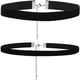 thumbnail image 1 of Collar de mujer, collar de cuero negro, conjunto de collar elástico de 2 piezas, collar de cinta negra, joyería novedosa para damas y niñas., 1 of 7