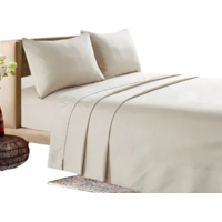 Genérico - Sabanas 200 Hilos Plaza Y Media Beige