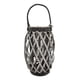 thumbnail image 1 of Candelabro Porta Vela Mimbre Rustico Gris Alargado Terraza, 1 of 8