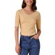 thumbnail image 1 of INSPIRE CHIC Camiseta de Mujer con Cuello en V, Manga Corta, Elástica, Ligera, Básica y Casual, Talla M, Color Albaricoque, 1 of 6