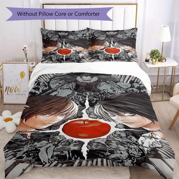 3pcs Bedding Set Duvet Cover Closure Includes 1 Duvet Cover & 2 Pillowcases for All Seasons Bedroom Decor, Home Dorm High-Definition Print Light & L Q477