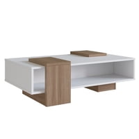Be Design - Mesa De Centro B93 Blanco Castaño Moveli