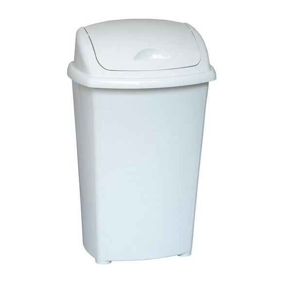 Basurero Vaiven 60L Polipropileno Blanco, 1 Un