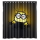 thumbnail image 1 of Cortina de ducha de Minion amarillo brillante, juego de cortina de baño con ganchos, tamaño 66 x 72 pulgadas, 1 of 3